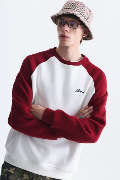 VAMOSCLO Oversized Color Block Sweatshirt