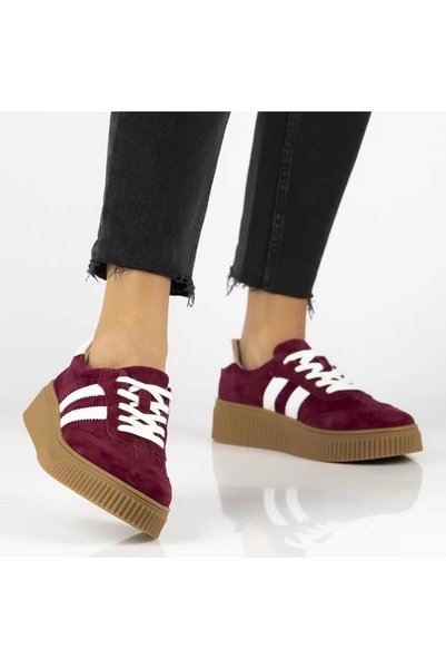 Filippo Adidași din piele naturală 6776 bordo