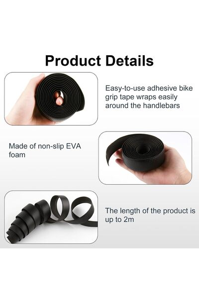 EXCEFORE 2 Rolls Cycling Handlebar Tape with EVA Foam, Breathable & Non-Slip ...