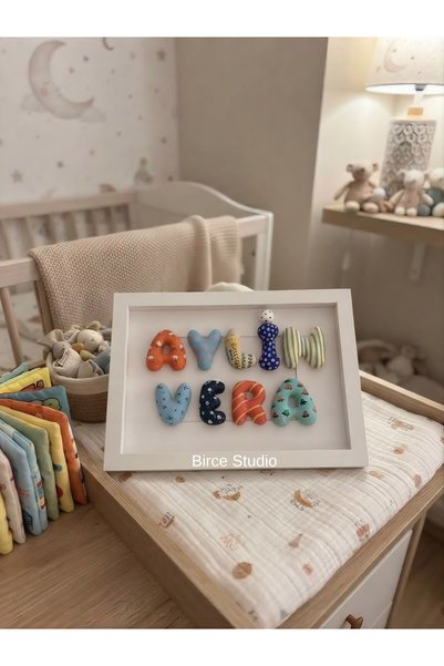 Birce Studio Bubble Harfli Kişiye Özel Çerçeve İsimlik Hediyelik - El Yapımı ...