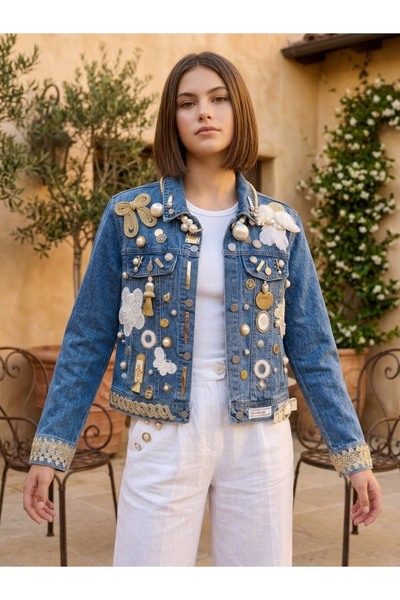 special gift house Women's Denim Jacket with a Unique and Distinctive Design.