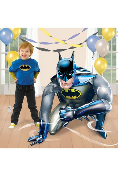 Parti Station 1 Giant 3D Batman Foil Balloon, 85x79CM, Superhero Concept, Bat...