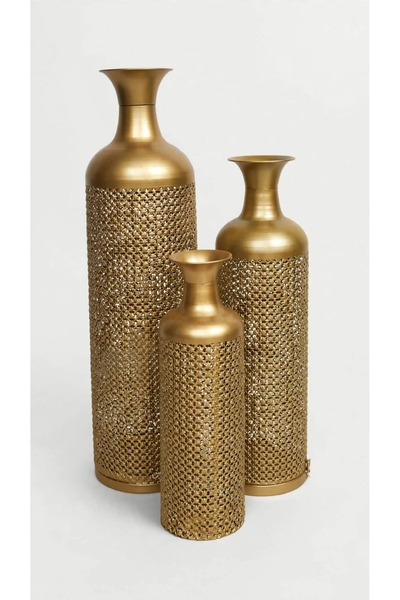 AZOZ MERCHLY Metal Decorative Vases Set of 3 82x66x50cm