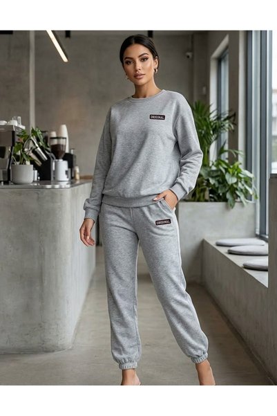 clothes 33 ZERO-NECK BRUSHED INSIDE CHARDON TRACKSUIT—SEASONAL, ORIGINAL PRIN...