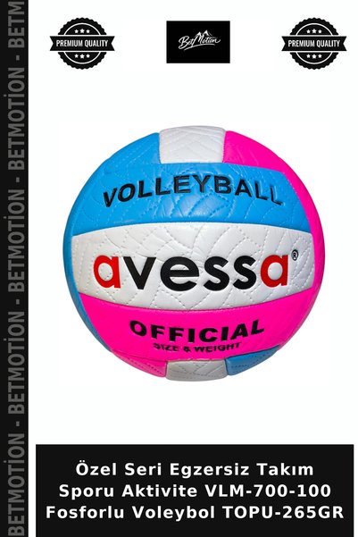 Betmotion Özel Seri Egzersiz Takım Sporu Aktivite VLM-700-100 Fosforlu Voleybol TOPU-265GR