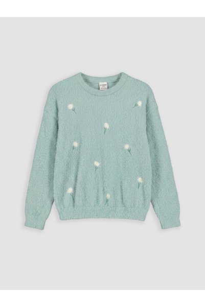 LC Waikiki Zero Roba Collar Embroidered Girls' Knitwear Sweater from Uzg Stor...