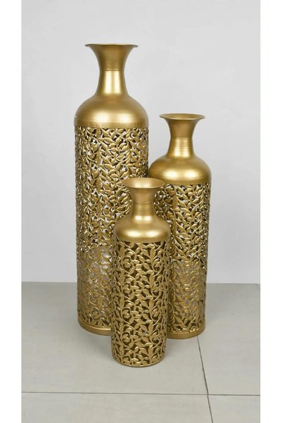 AZOZ MERCHLY Metal Decorative Vases Set of 3 82x66x50cm