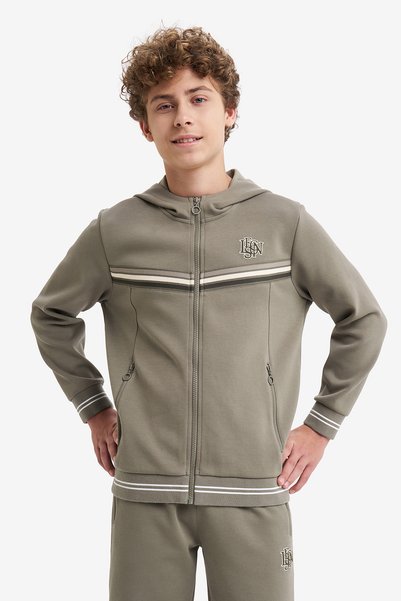Lescon Children's zippered hooded sweatshirt 26n-3130