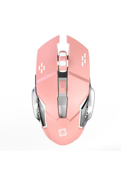 OEM Mouse wireless reîncărcabil, 6 butoane, 2,4 GHz, RGB, DPI reglabil, roz