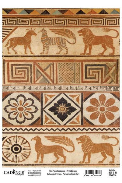 Cadence Pirinç Dekopaj Zamanın Yankıları 10 Antik Mısır 30x42cm