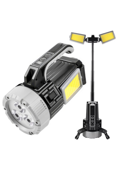 Dasbo Lanternă LED telescopică profesională 2 în 1, Dasbo ® , Multifuncțional...
