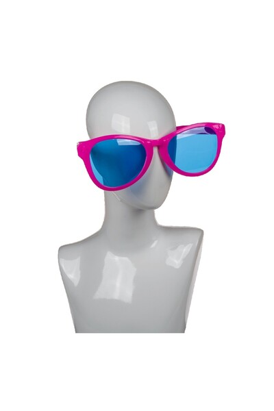 OEM Ochelari de deghizare supradimensionați, roz, 26 x 9 cm, din plastic, pen...