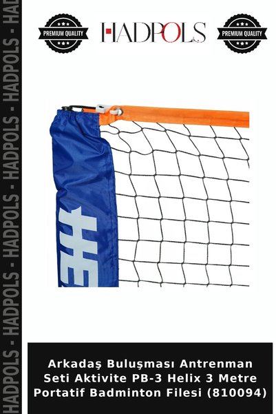 HadPols Arkadaş Buluşması Antrenman Seti Aktivite PB-3 Helix 3 Metre Portatif Badminton Filesi (810094)