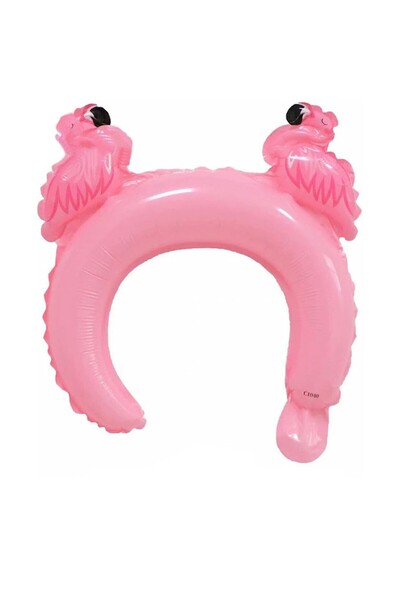 OEM Balon din folie metalizată, Tip Coronita cu Urechi, Model Flamingo, ambal...