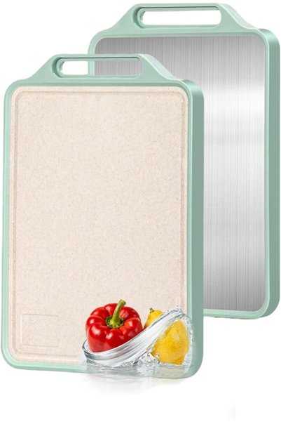 GENERAL Cutting Board, Double Sided Stainless Steel Breaker Board,Of Food Gra...