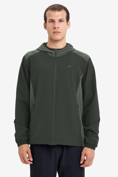 Lescon Men's zippered hooded sweatshirt 26n-1148
