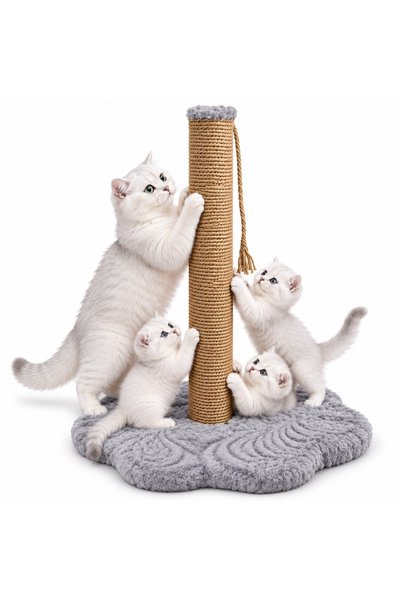 Karamel Pet Natural Jute Rope Cat Scratching Post with Daisy Design, Assorted...