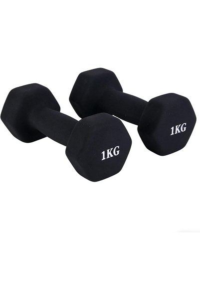Generic Beauenty Dumbbell Set of 2, Solid Cast Iron, Non-Slip, 1-8KG, Multi-C...