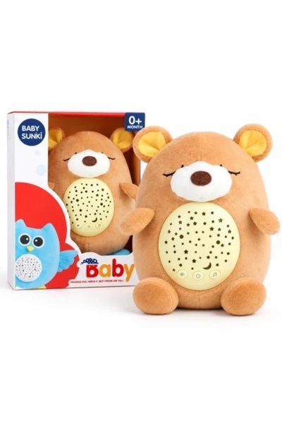 BABY SUNKI Jucarie de plus interactiva Ursulet Baby Sunki, cu proiector de st...