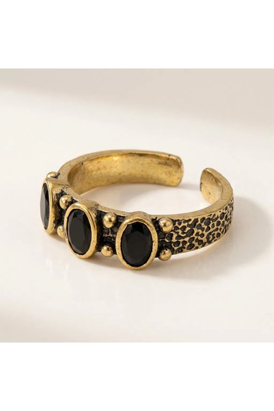 Dorvina Bronze Women's Ring, Authentic Copper Jewelry, Midnight Blue, Zircon ...