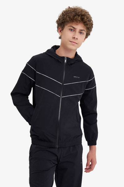 Lescon Children's zippered hooded sweatshirt 26n-3157