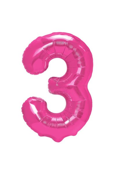 OEM Balon din folie metalizată în formă de cifră, cifra 3, pentru aniversări ...