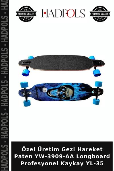 HadPols Özel Üretim Gezi Hareket Paten YW-3909-AA Longboard Profesyonel Kaykay YL-35