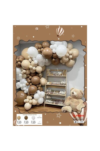 OEM Baloane din Latex pentru Arcada, Set Mix din 125 baloane, Model Petrecere...