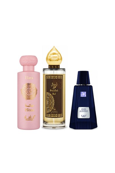 MANASIK Set 3 parfumuri Manasik, Hissa Elara + Oriental Oud + Oud Azuro, EDP,...