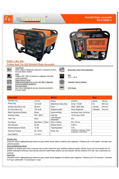 ,Fe Power D15000-3