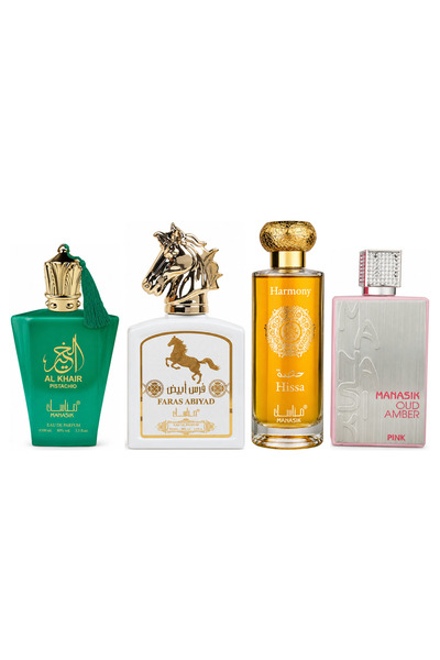 MANASIK Set 4 Manasik, Al Baraka Pistachio + Faras Abiyad + Hissa Harmony + O...