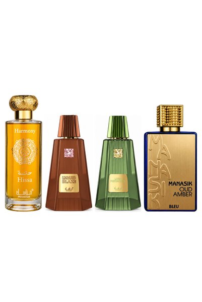 MANASIK Set 4 parfumuri Manasik, Hissa Harmony + Liquid Blaze + Lush Pistachi...