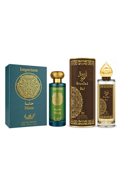MANASIK Set 2 parfumuri Manasik, Hissa Imperium + Oriental Oud, EDP, 2 x 100 ml
