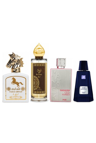 MANASIK Set 4 parfumuri Manasik, Faras Abiyad + Oriental Oud + Oud Amber Pink...