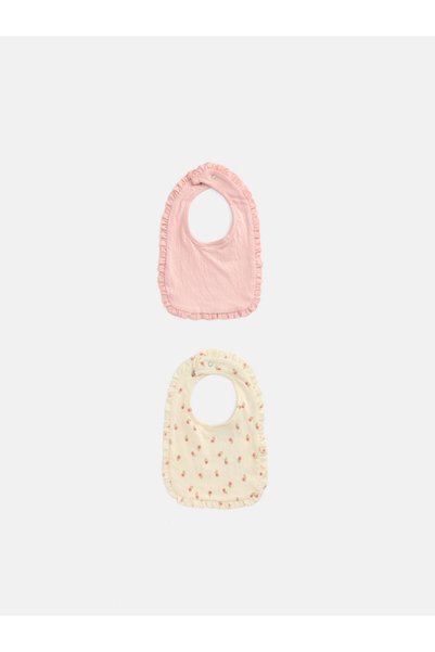 LC Waikiki Set of 2 Embroidered Baby Girl Bibs from RMZ Apparel
