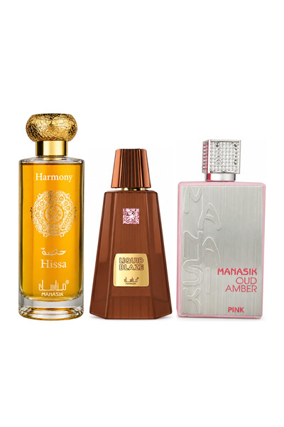 MANASIK Set 3 parfumuri Manasik, Hissa Harmony + Liquid Blaze + Oud Amber Pin...