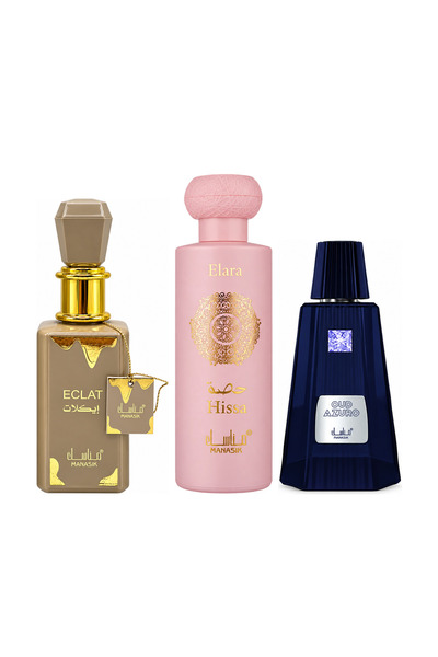 MANASIK Set 3 parfumuri Manasik, Eclat + Hissa Elara + Oud Azuro, EDP, 3 x 10...
