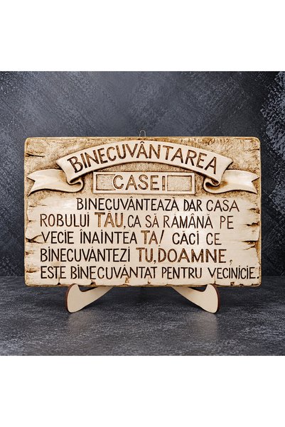 CREATIVITATEPLUS Decoratiune ceramica Binecuvantarea Casei, cu agatatoare si ...