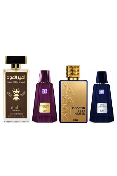 MANASIK Set 4 Manasik, Ameer al Oud Original + Morado Luxe + Oud Amber Bleu +...