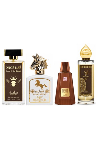 MANASIK Set 4 Manasik, Ameer al Oud Original + Faras Abiyad + Liquid Blaze + ...