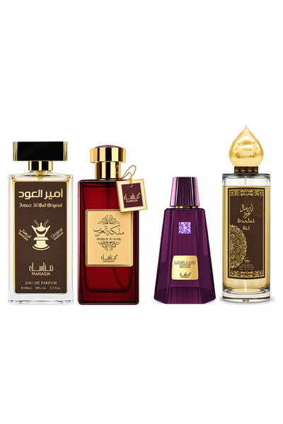 MANASIK Set 4 Manasik, Ameer al Oud Original + Malikat al Arab + Morado Luxe ...