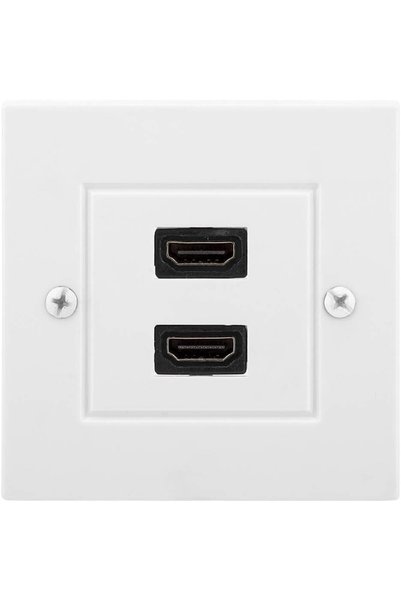 ViaGasaFamido لوحة حائط مزدوجة بمنفذ HDMI، لوحة حائط بيضاء مصنوعة من مادة ABS...
