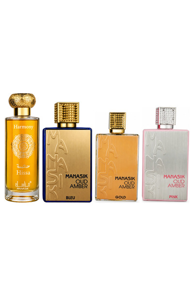 MANASIK Set 4 Manasik, Hissa Harmony + Oud Amber Bleu + Oud Amber Gold + Oud ...