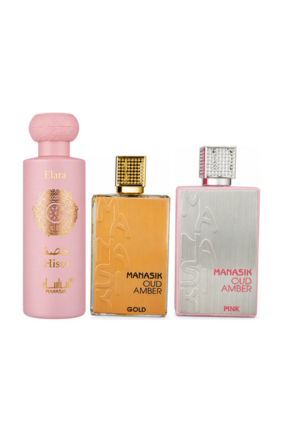 MANASIK Set 3 parfumuri Manasik, Hissa Elara + Oud Amber Gold + Oud Amber Pin...