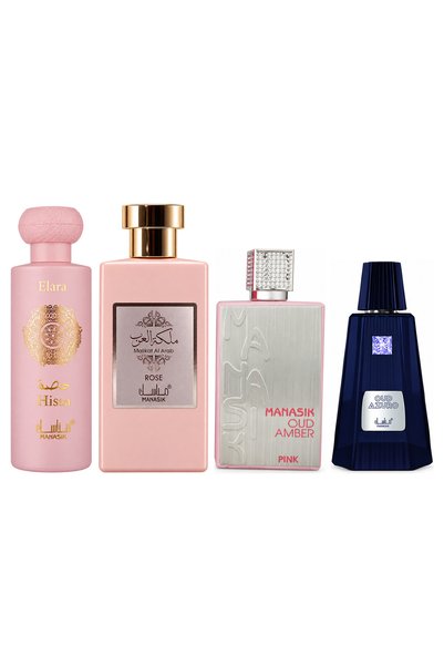 MANASIK Set 4 parfumuri Manasik, Hissa Elara + Malikat al Arab Rose + Oud Amb...