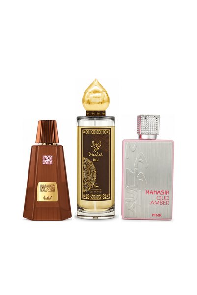 MANASIK Set 3 parfumuri Manasik, Liquid Blaze + Oriental Oud + Oud Amber Pink...