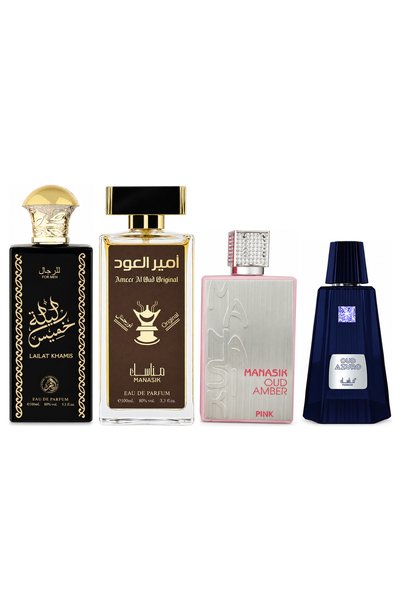 MANASIK Set 4 Manasik, Lailat Khamis + Ameer al Oud Original + Oud Amber Pink...