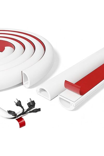 HASTHIP ® 78 Inch Silicone Cord Hider Wall Raceway,Self-Adhesive Wire Cover C...