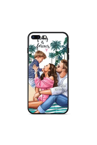 SOHO Защитен калъф, SOHO, съвместим с Apple iPhone 12 Pro, стъклен принт Fami...