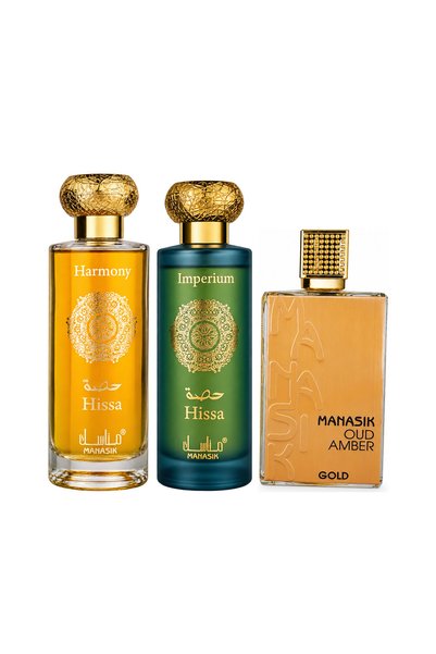 MANASIK Set 3 parfumuri Manasik, Hissa Harmony + Hissa Imperium + Oud Amber G...